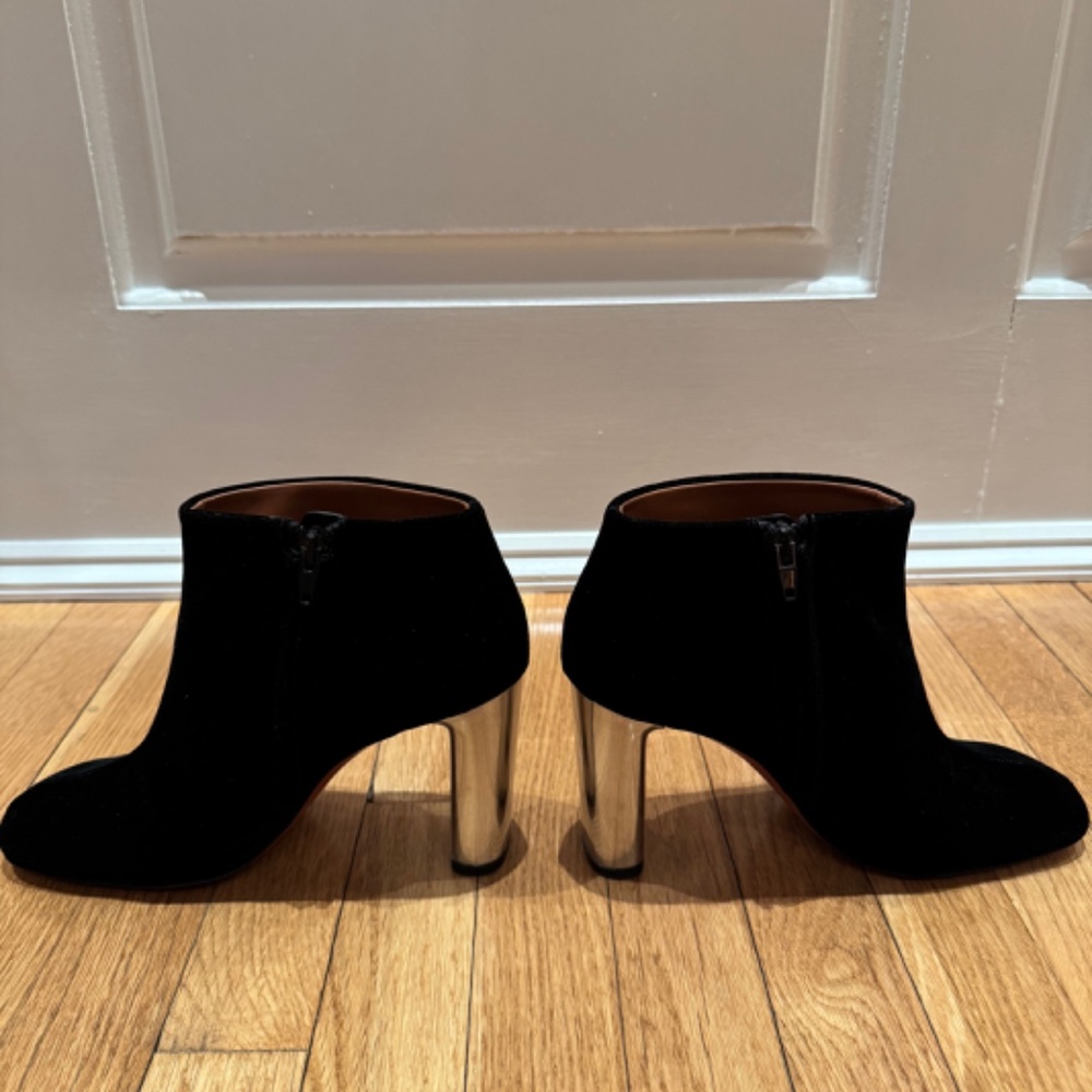 CELINE - Black Velvet BAM BAM Ankle Boots - Iconic Phoebe Philo - Size 38 - Picture 2 of 9